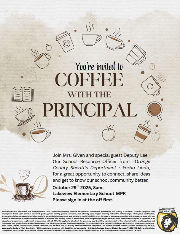 Coffee with the Principal