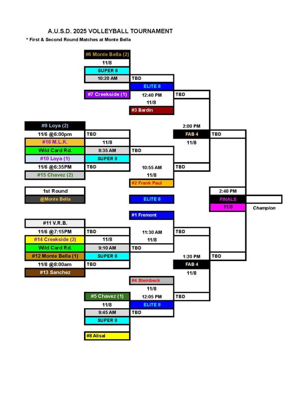 Volleyball tournament schedule