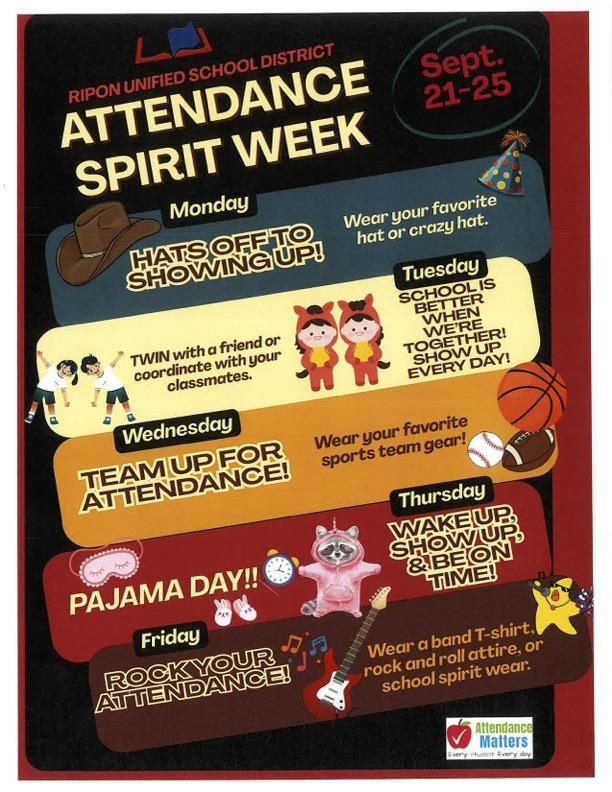 Attendance Week Dress Up Days