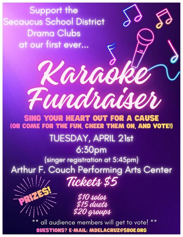 Secaucus Drama Clubs Karaoke Fundraiser