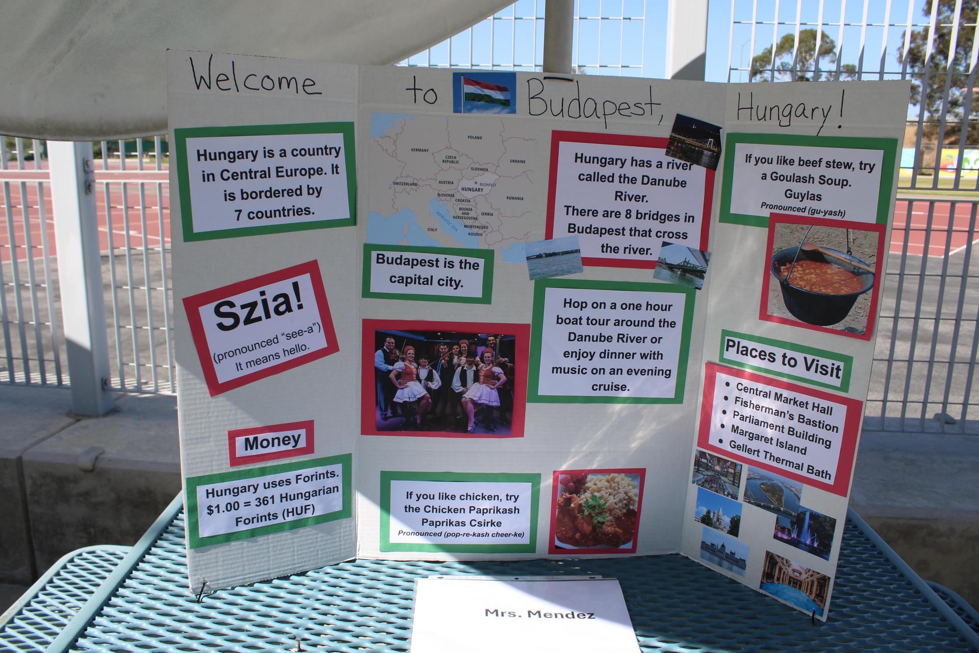 Informational poster board.