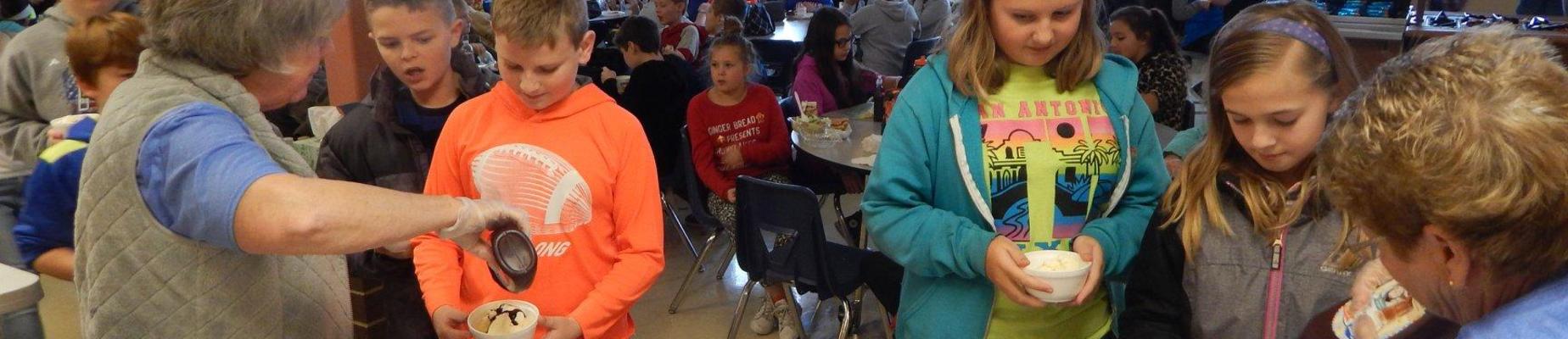 Optimist Club treats IS students to ice cream