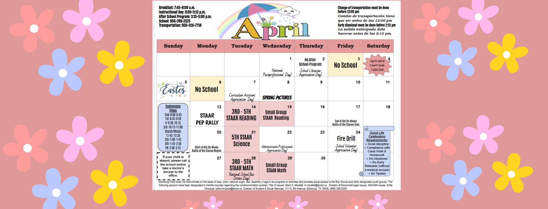 April Calendar