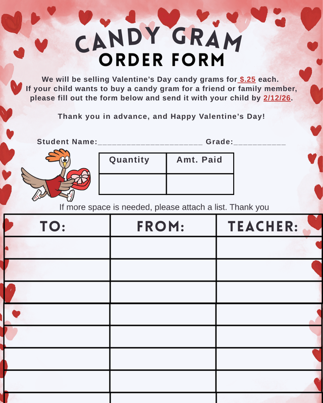 Candy Gram Order Form Featured Photo