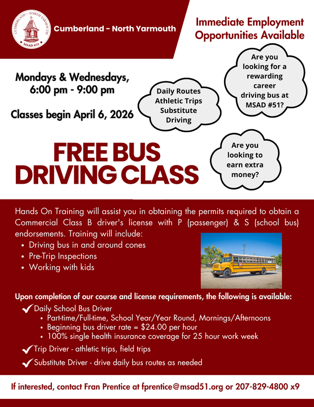 msad 51 free bus class flyer