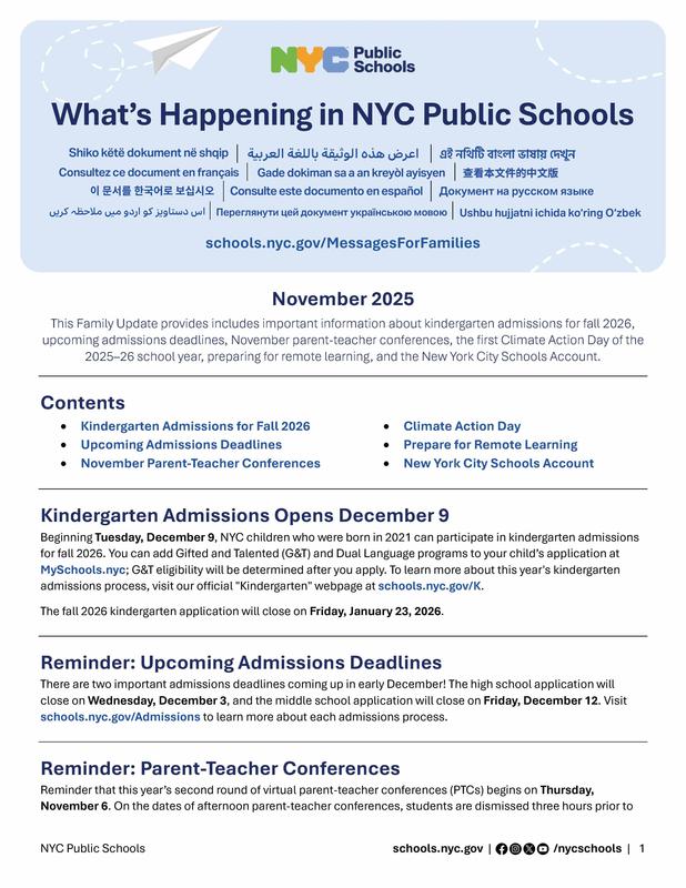 november 2025 nycps family update Page 2