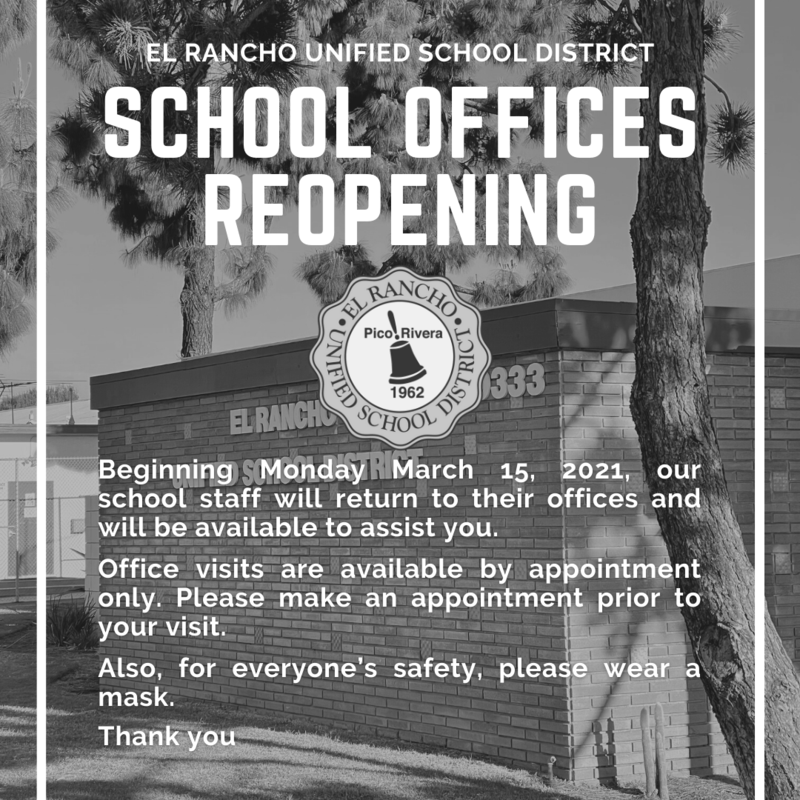 School Office Reopening