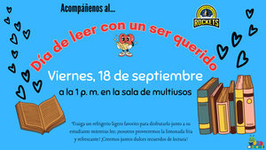 Read with a Loved One, Friday, September 18th @1pm - 2:30pm