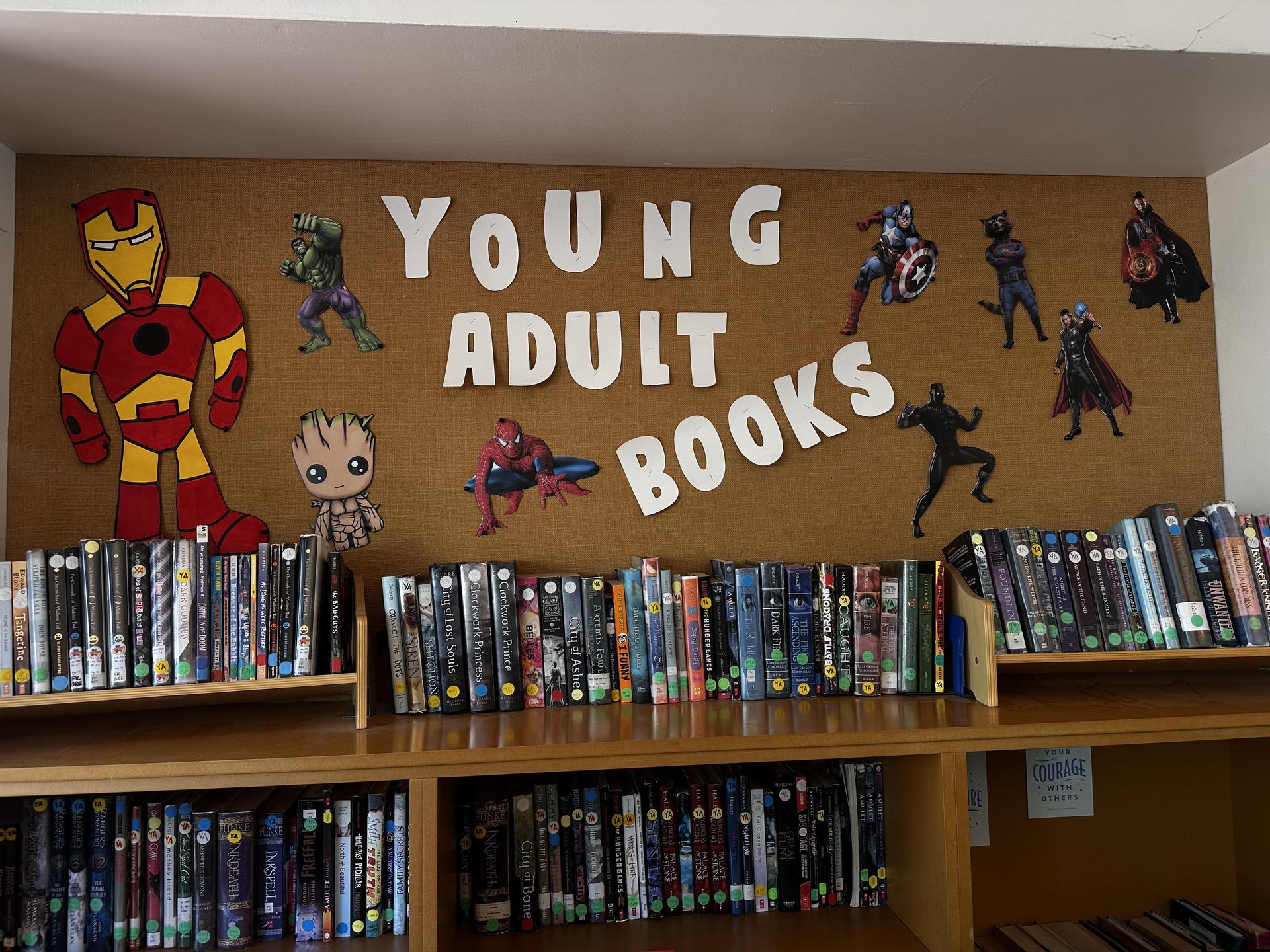 library - wall with decorations