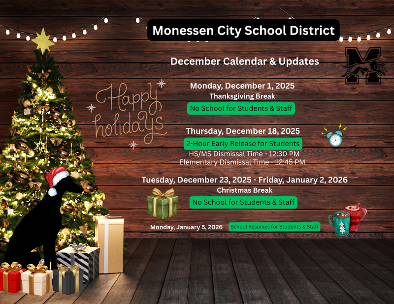 MCSD Monthly Calendar & Updates