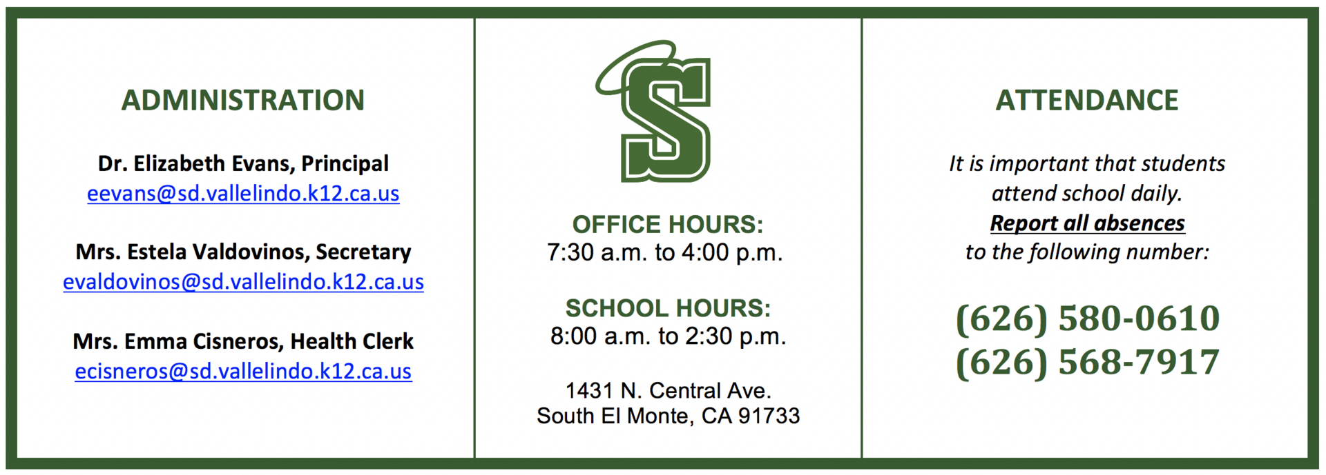 DLS Contact Info