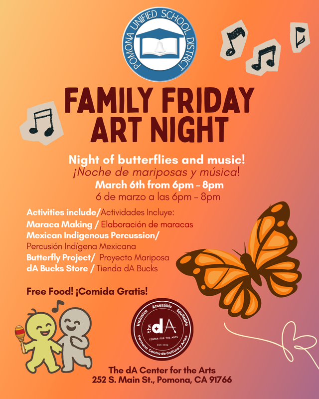 Join us at Family Friday Art Night! Friday, March 6, 2026 at 6:00PM - image for web