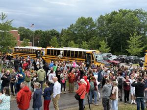 sending off the 8th graders at the end of the year