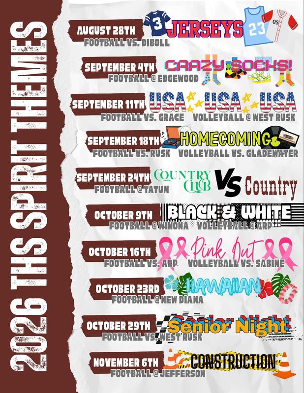 THS fall spirit dress up days