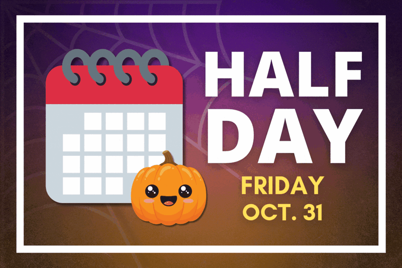 1/2 day - October 31dt