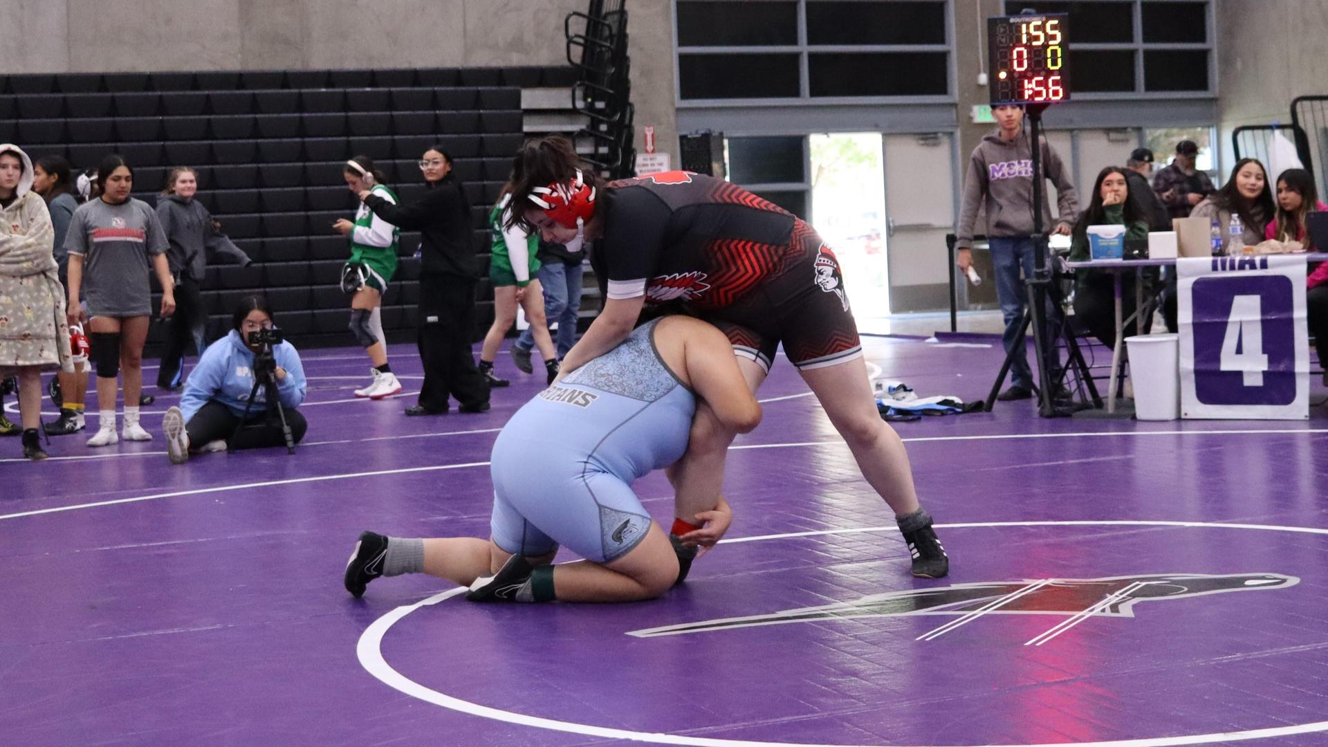 Girls wrestling at madera south
