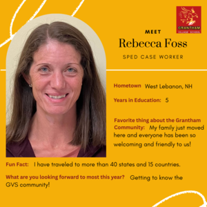 Meet Mrs. Foss, our new SPED case worker