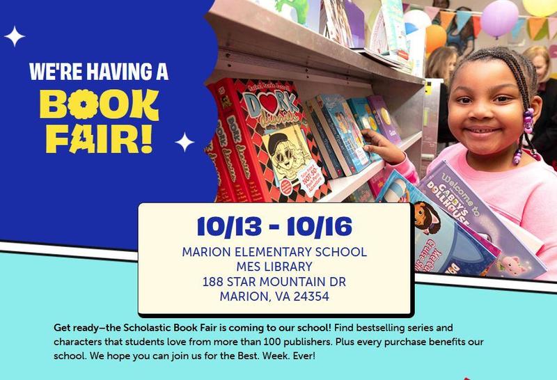 Screenshot of the website with dates for the Fall Book Fair