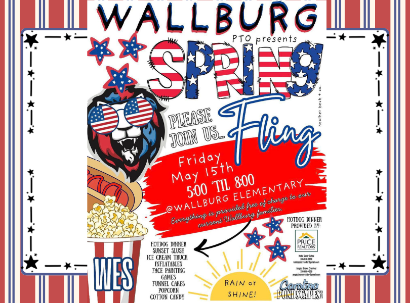 Spring Fling 5/15 at 5:00 PM at Wallburg!