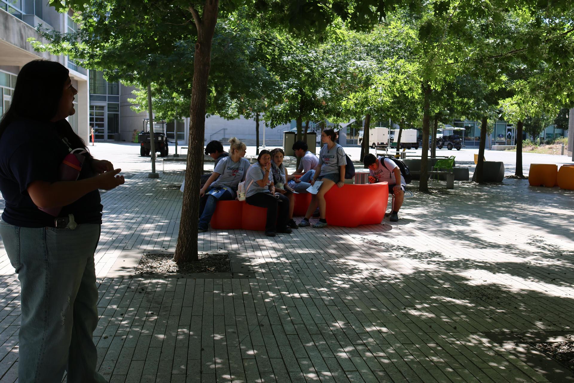 freshmen and staff participating in the summer bridge program