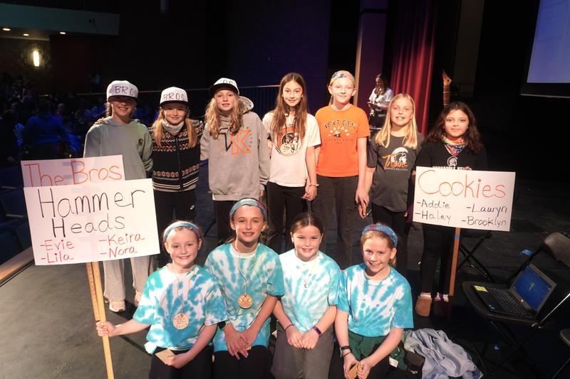 Fourth grade Battle of the Books top three teams.