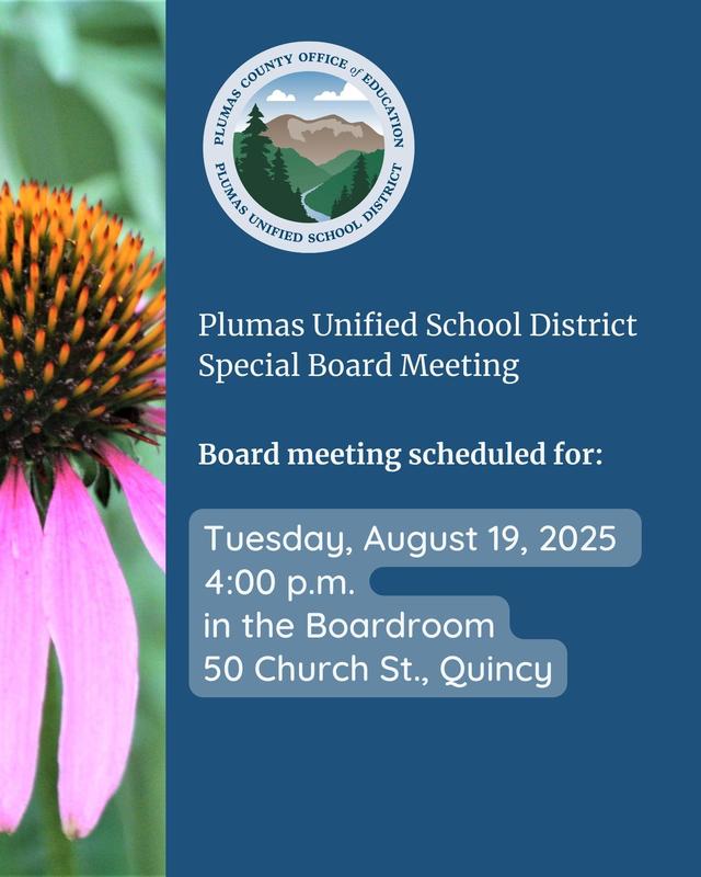 8/19/25 Board Meeting Agenda announcement