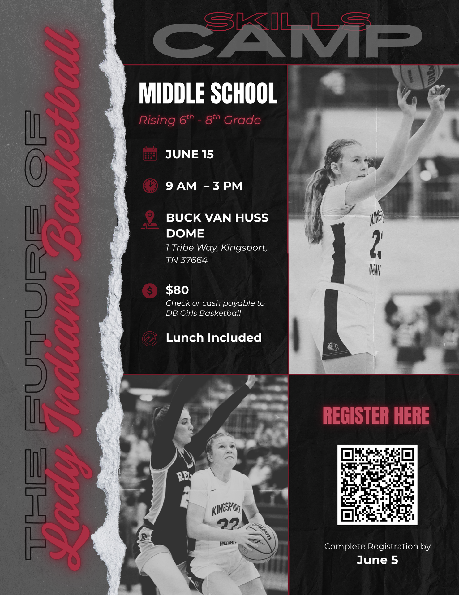 Middle School Girls Basketball Camp Ad