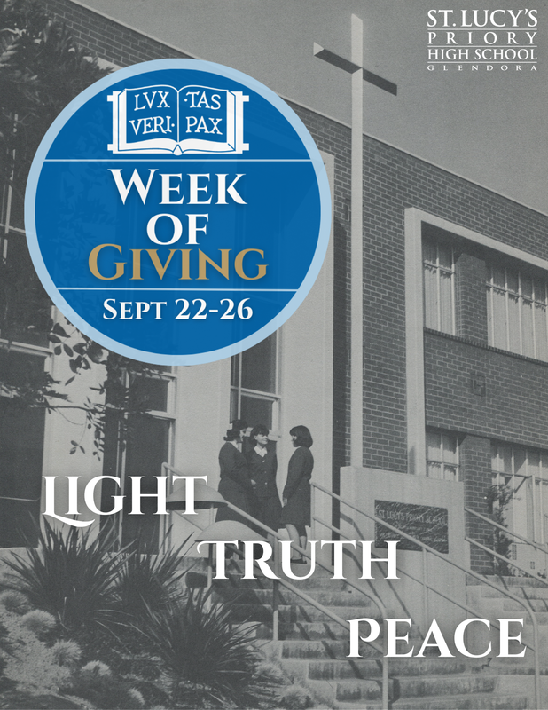 Celebrate St. Lucy's Week of Giving, taking place from September 22-26 with us!