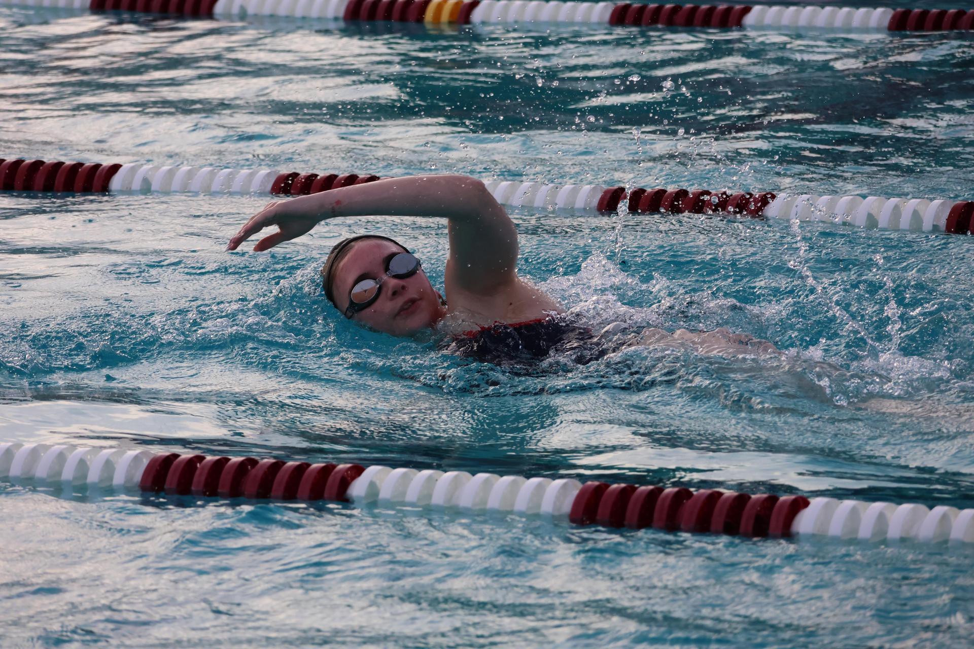 Trinity Bawdon swimming
