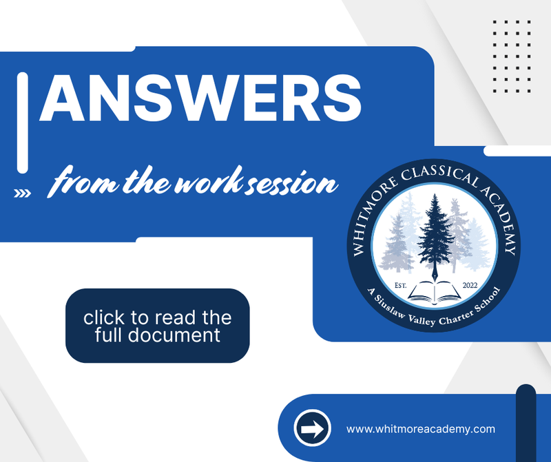 Answers from the Work Session! Featured Photo