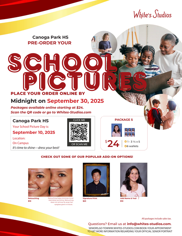 Picture Day Flyer with details about day