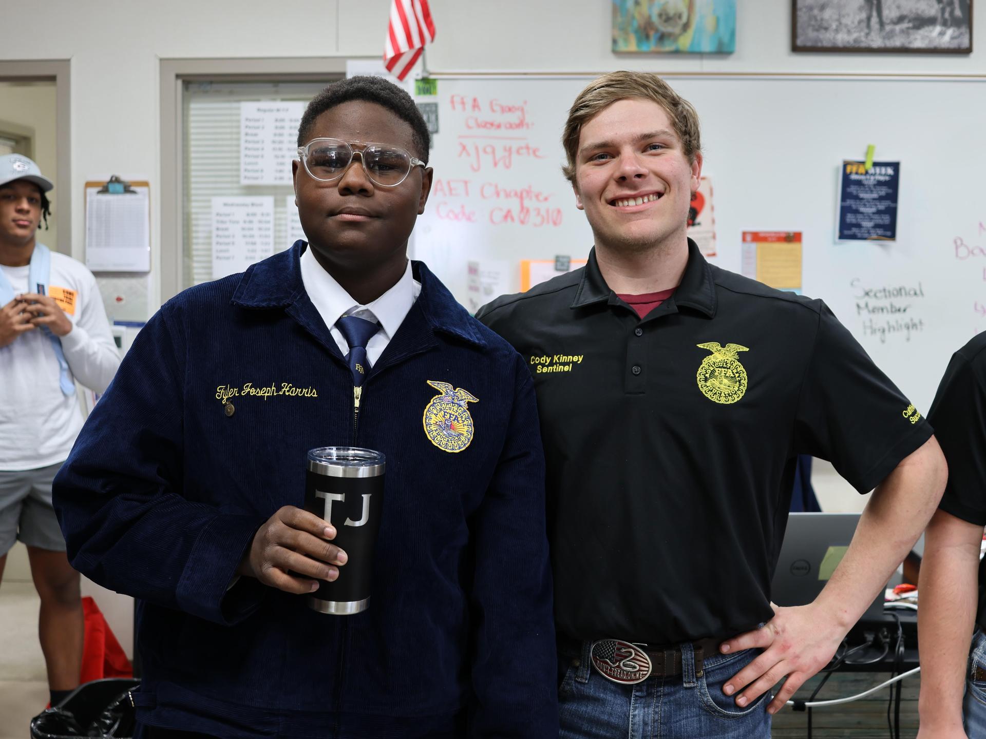 Future Farmer officers conducting the meeting