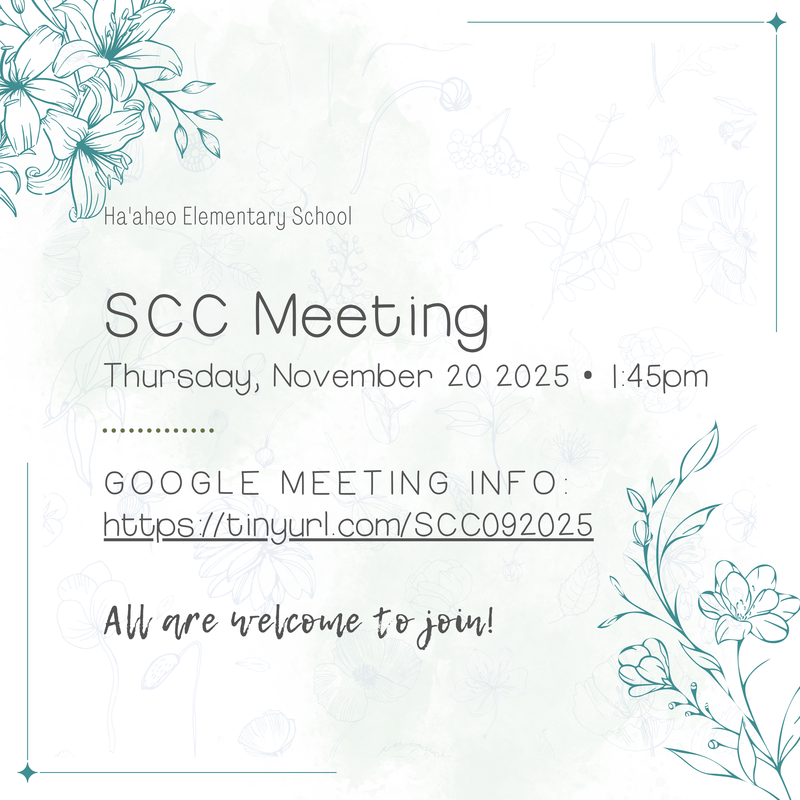 SCC Meeting: Thursday, November 20 • 1:45-2:15pm Featured Photo