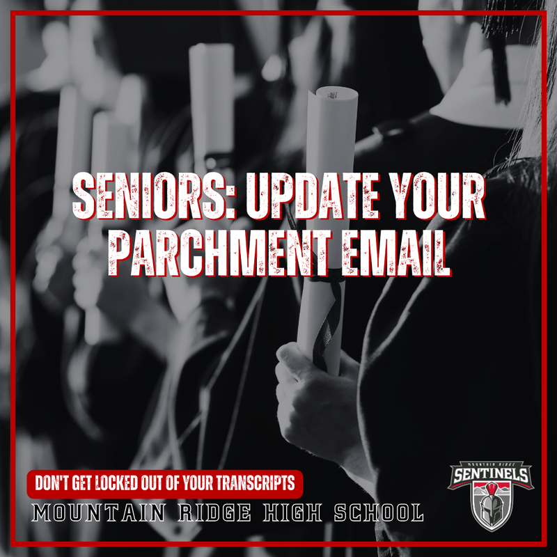 Reminder for 2026 Class of MRHS to update their email addresses in Parchment