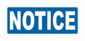 "Notice" Sign