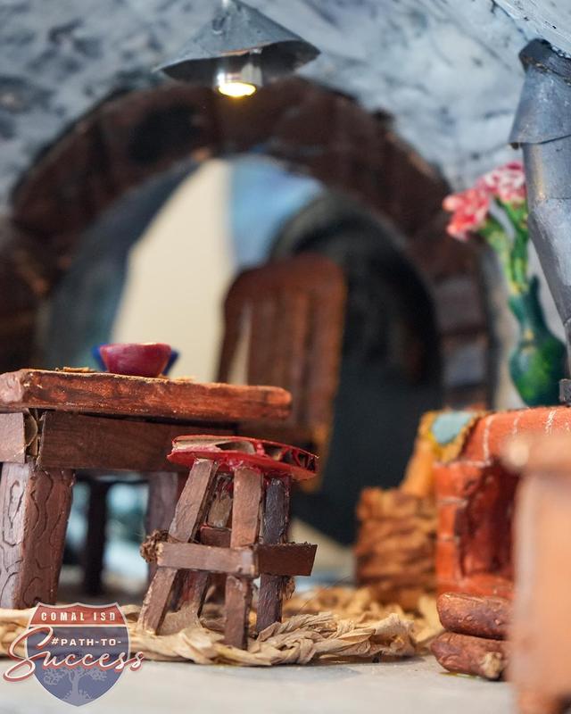 - Memorial Early College High School art student's sculpture of a common area in a home.