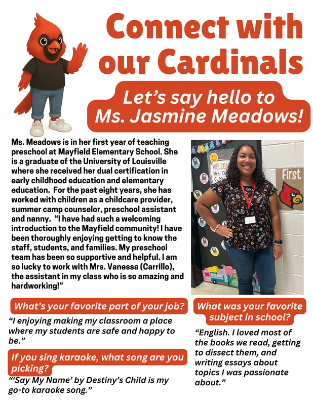 screenshot of Connect with our Cardinals document of Jasmine Meadows