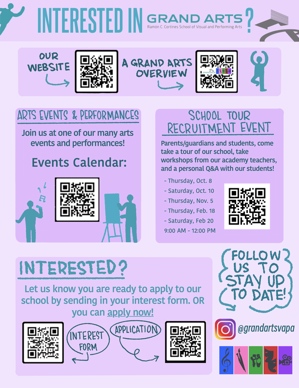 Ramon C. Cortines VAPA / Grand Arts HS - Middle School Connections & Opportunities!