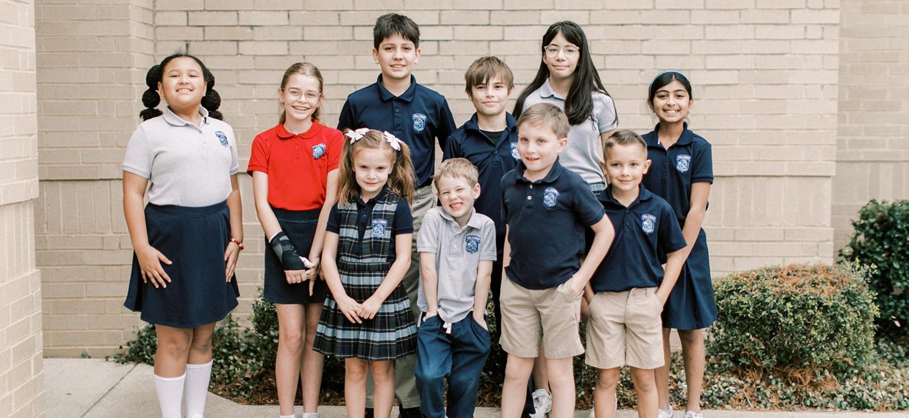 Students in front of office