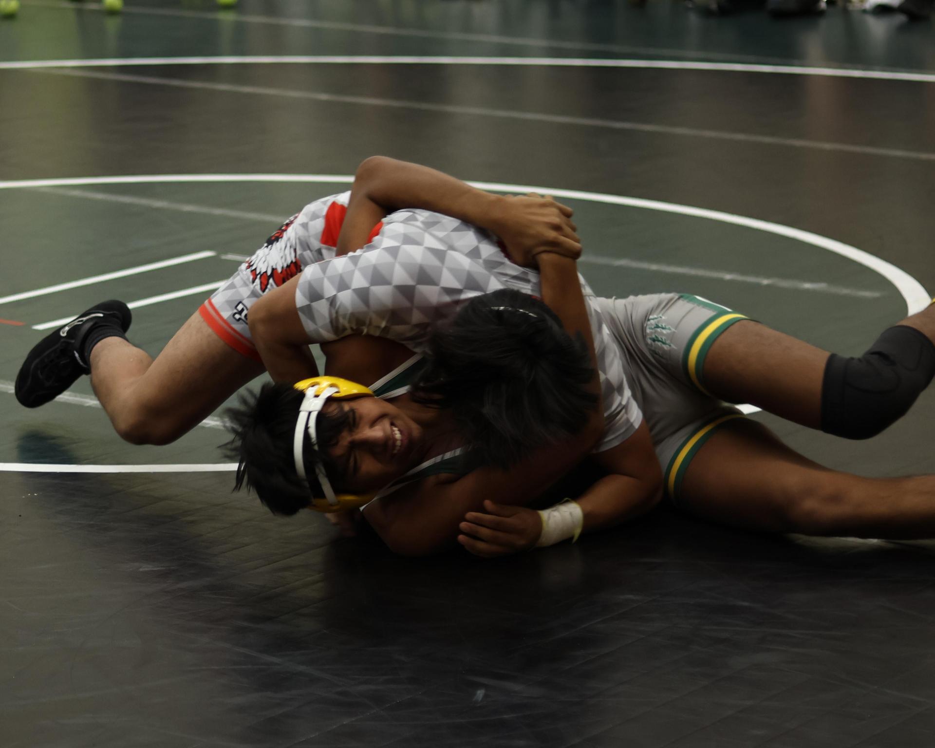 boys wrestling at liberty duals