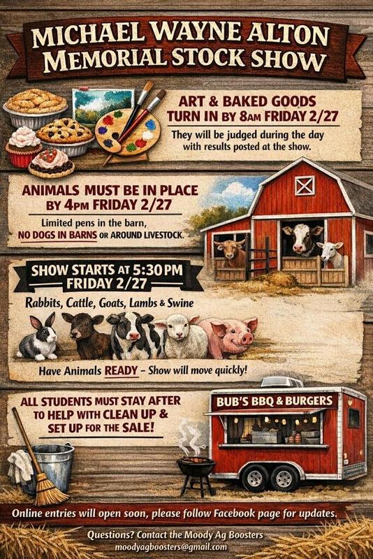 Stock show flier with info 2.27.26