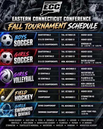 ECC Fall Tournament Schedule