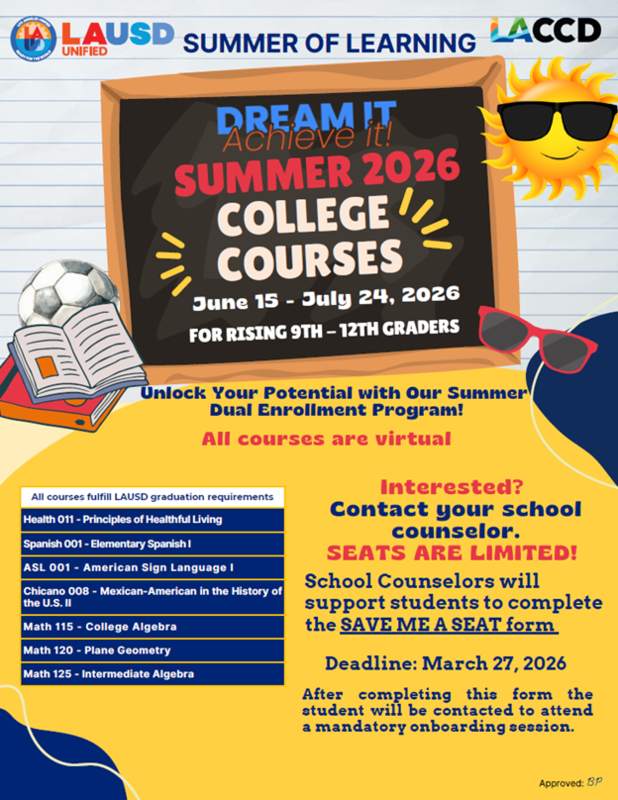 Summer College Courses at LAACC