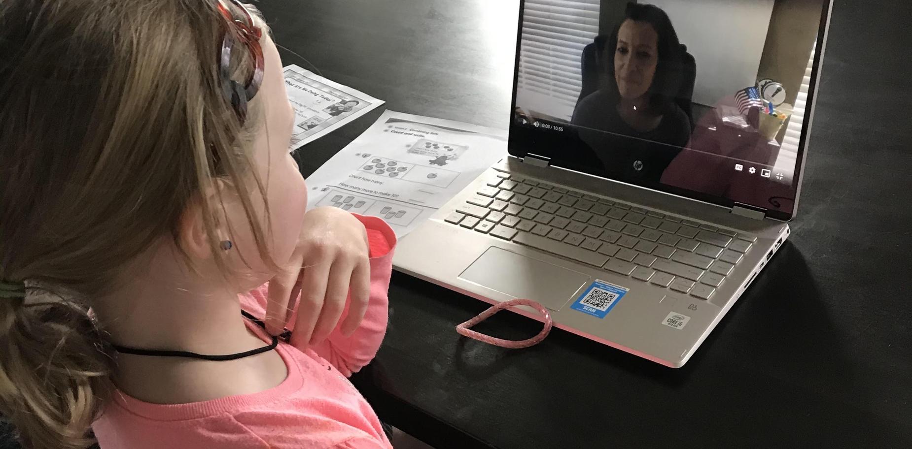 Student working from home