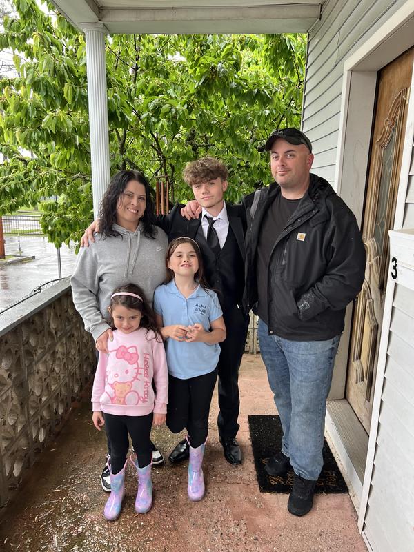 Natasha Pacheco with her family
