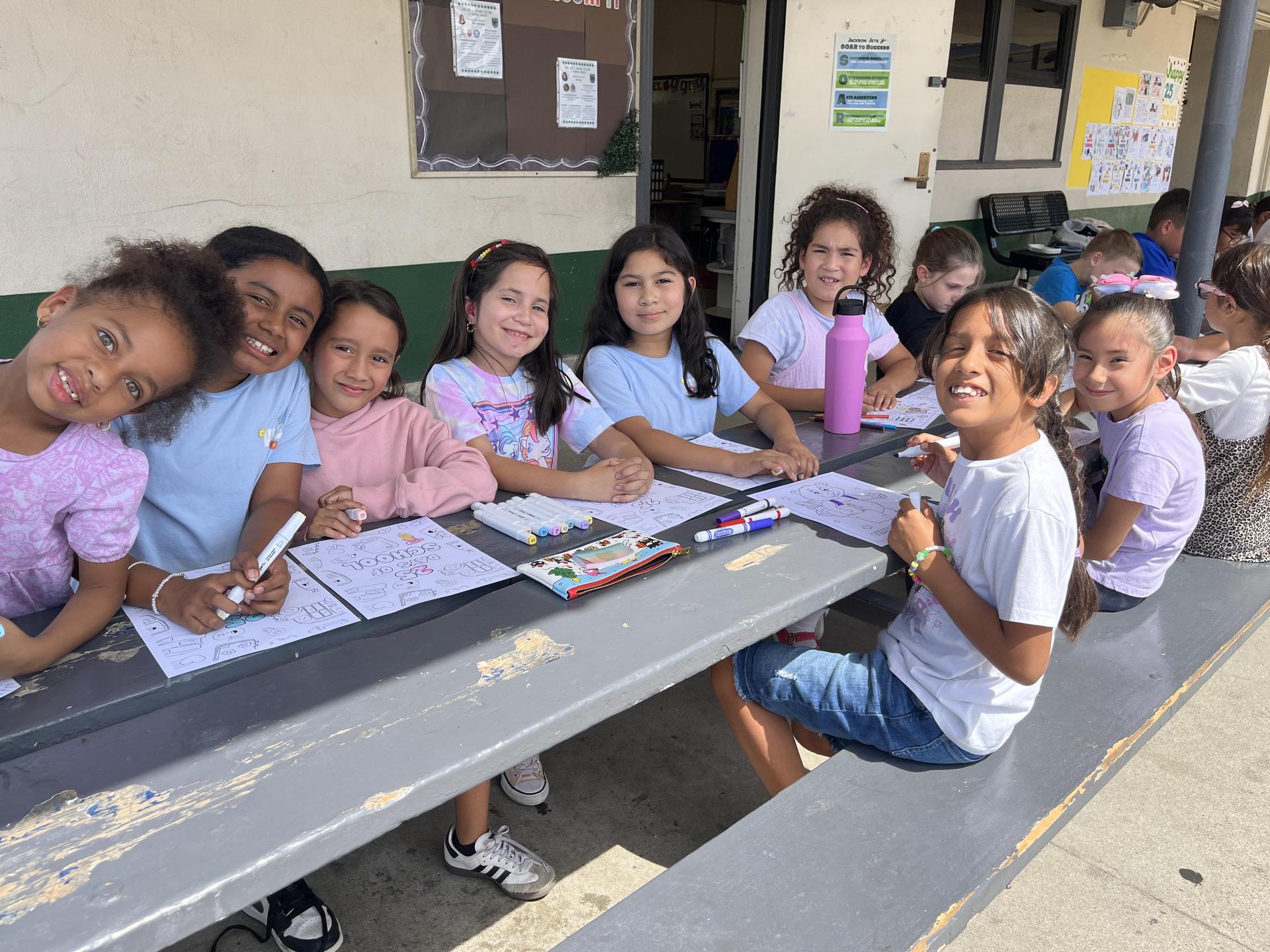 Students showing school spirit celebrating the 25th day of school