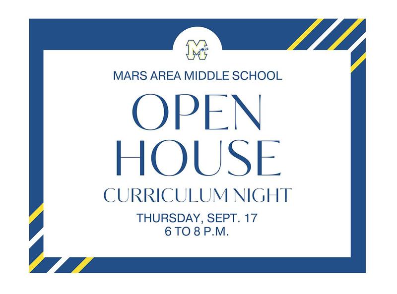 Mars Area Middle School Open House