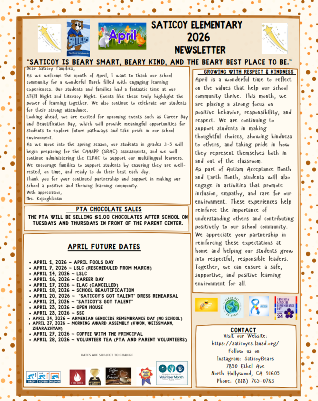 April Newsletter!