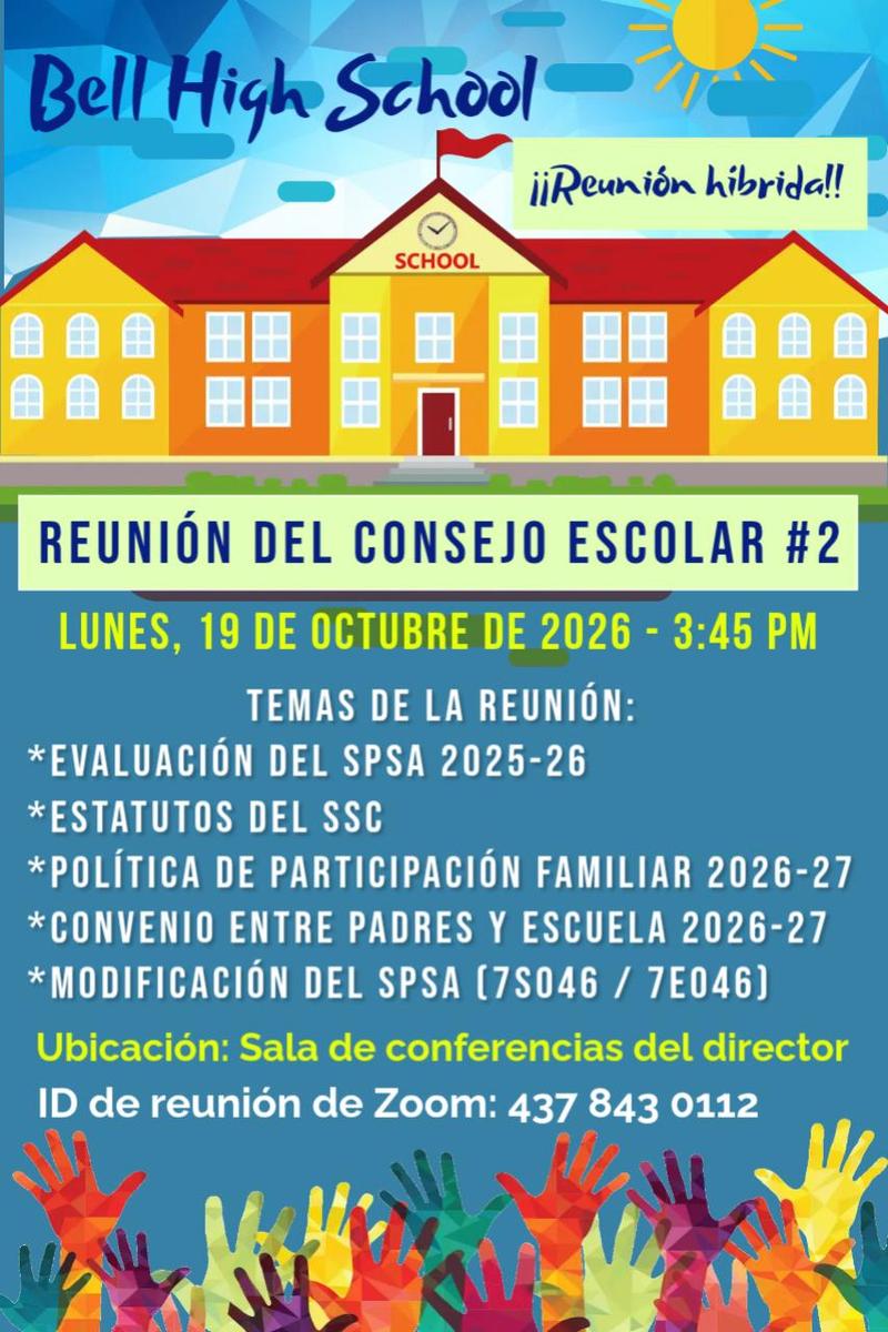 Junta del Consejo Escolar (10.19.2026) Featured Photo