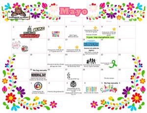 Calendario de mayo